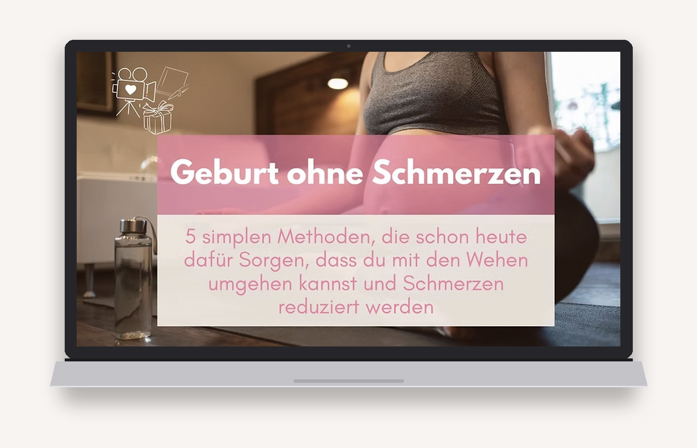 0 Euro Video Geburt ohne Schmerzen auf Laptop